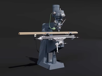 Industrial Equipment Milling Machine With Stable Worktable And Precision Control Panel 3d model