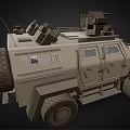 Armored Military Vehicle With Top Mounted Equipment Tactical Design And Off Road Wheels