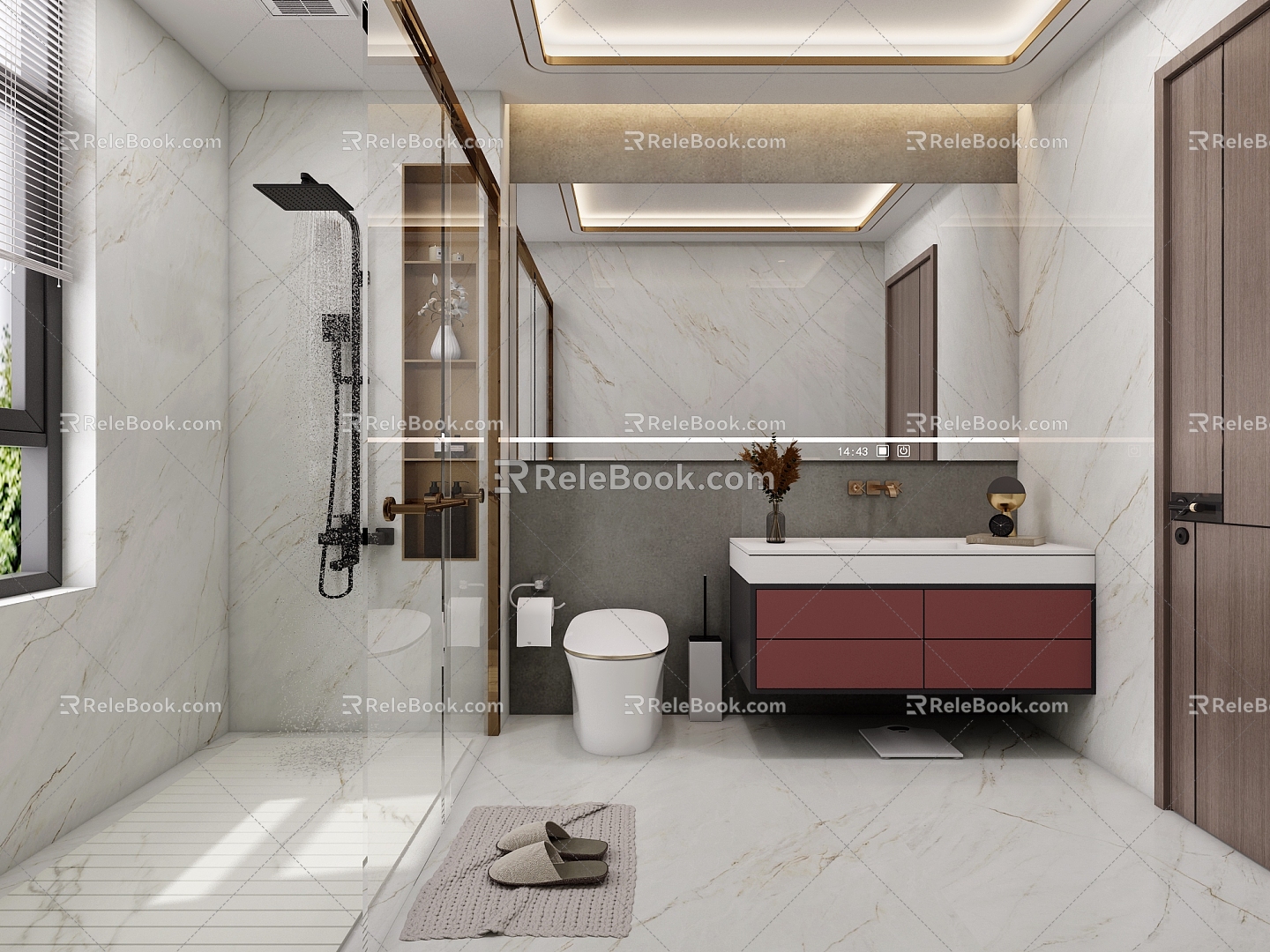 Modern Toilet Toilet Rock Board Toilet 3d model