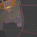 Aerial View Planning of Modern Urban Area With High Rise Buildings River And Green Spaces