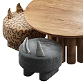 Various Animal Pattern Kids Chairs with Padded Seats and Horn Design