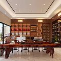 Elegant Tobacco and Alcohol Store Interior With Shelves Counter and Product Displays