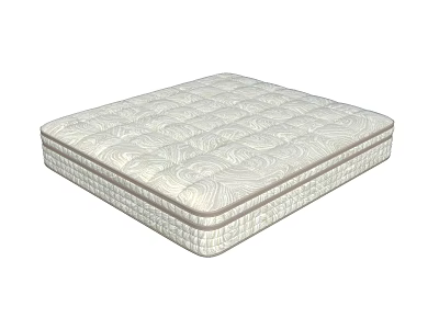 High Quality Mattress With Patterned Surface Stitched Edges And Comfortable Design 3d model