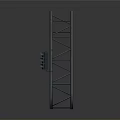 Metal Truss Frame Structure With Traffic Lights And Checkerboard Base