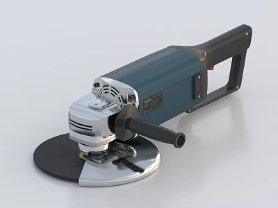 Professional Industrial Angle Grinder With Ergonomic Handle And Cutting Disc 3d model