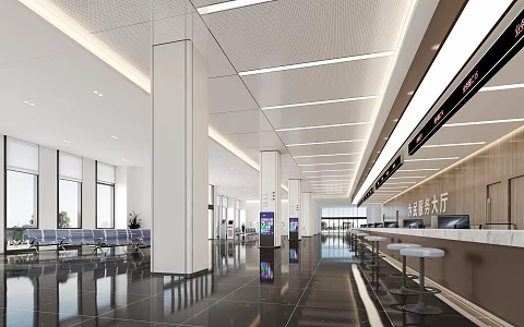 Modern Hall Service Hall 3d model