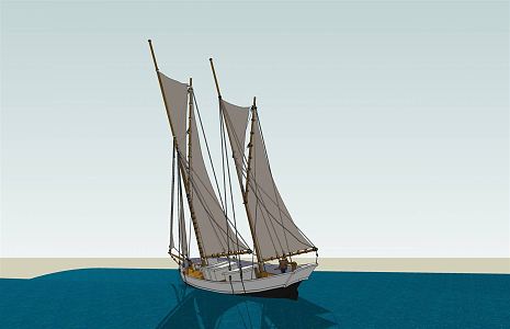 Modern Sailing 3d model