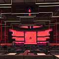 Modern Bar Clear Bar Tickahouse Area Stage 3d model