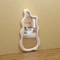 Cream style decorative mirror floor mirror full-length mirror shaped creative art mirror 3d model