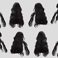 Trendy Black Long Hair Wigs Collection With Multiple Styles And Designs
