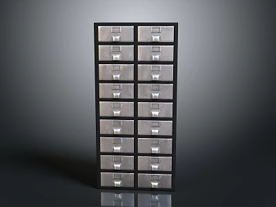 Modern Black TV Stand With Multiple Drawers And Silver Handles For Living Room 3d model