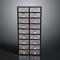 Modern Black TV Stand With Multiple Drawers And Silver Handles For Living Room