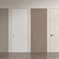 Modern Swing Doors In Different Colors With Simple Handles Light Walls Wooden Floors