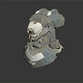 Modern Sci-Fi Equipment Sci-Fi Helmet Alien Helmet High-Tech Helmet 3d model
