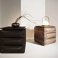 Texturable bedside table side table 3d model
