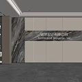 Modern Front Desk Background Wall Simple Background Wall Front Desk Reception Area Background Wall Company Front Desk Background Wall 3d model
