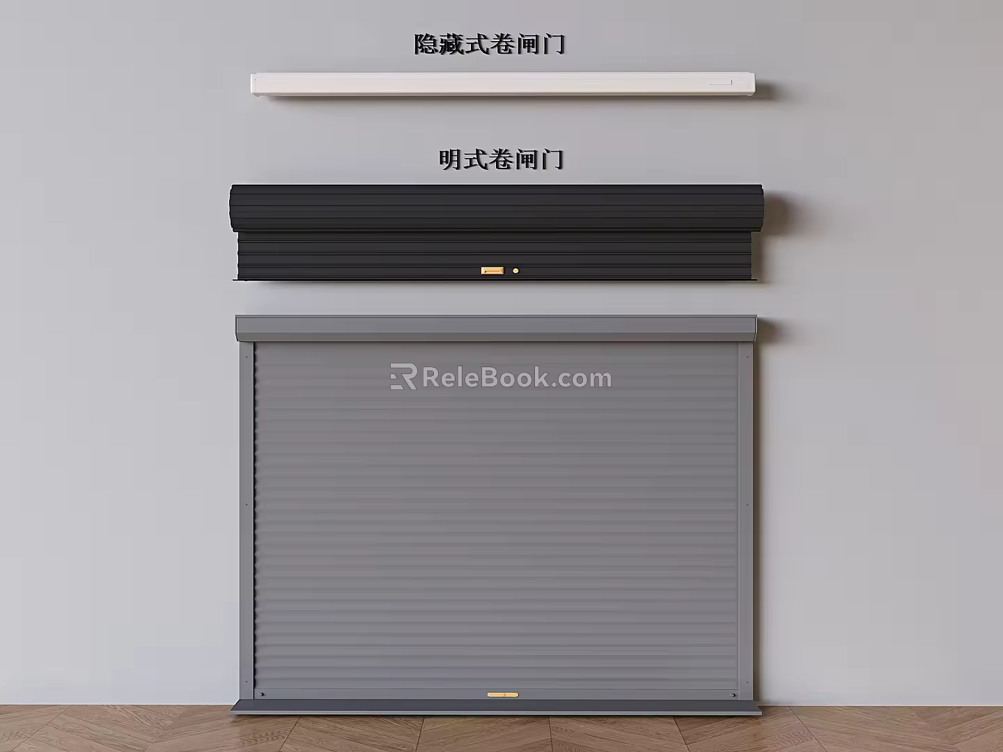Electric rolling gate rolling shutter door open warehouse rolling shutter door hidden garage rolling gate 3d model