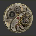 Intricate Mechanical Watch Movement With Gears Ruby Bearings And Precision Components 3d model