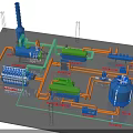 Industrial Equipment System Featuring Pneumatic Valves Filters Pressure Sensors Air Dryers And Piping