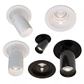 Modern Downlights And Spotlights With White Black Sleek Recessed Design Options