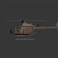 3D Helicopter Model Detailed Rendered Design With Main Rotors Cockpit And Landing Gear