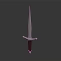 Medieval Sword With Metallic Sharp Blade Brown Hilt And Reflective Surface