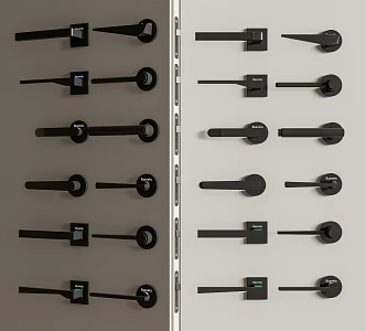 Modern Door Handle Simple Door Handle Toilet Door Handle Minimalist Door Handle Door Lock Split Lock 3d model