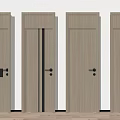 Stylish Wooden Hinged Doors With Light Wood Finish And Modern Designs