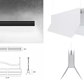 Sleek Modern Black Linear Pendant Light with Minimalist Design Hanging in Contemporary Dining Room