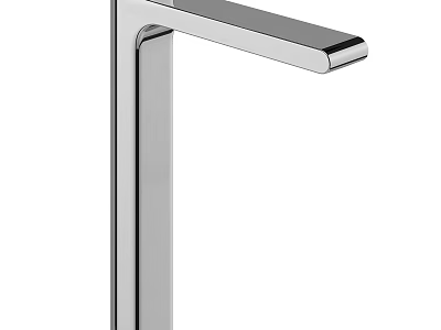 Sleek Modern Chrome Bathroom Faucet With Tall Spout And Single Handle Design 3d model