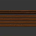 Solid Wooden Slat Bench With Sturdy Metal Support Legs For Outdoor Living Areas