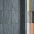 Gray Vertical Slat Building Components With Various Colors For Wall Cladding Samples