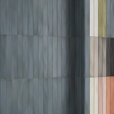 Gray Vertical Slat Building Components With Various Colors For Wall Cladding Samples 3d model