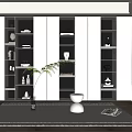 Modern bookcase 3d model