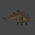 Realistic Stegosaurus Dinosaur Game Movie Character With Spiked Back And Detailed Skin