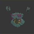 Gray Toned Decorative Clothing Accessories With Ruffled Design And Layered Texture