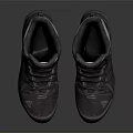 High Top Dark Colored Outdoor Boots With Lace Up Design And Thick Sole