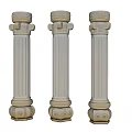 Three Classical Stone Column Capitals With Intricate Carvings And Ornate Design