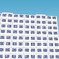 Modern Office Building Exterior Design With Multiple Floors Large Windows And Balconies