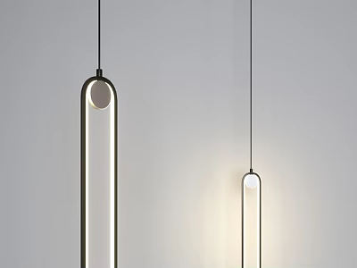 Modern Pendant Lights With Long Cylindrical Design And Soft Illumination 3d model