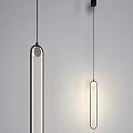 Modern Pendant Lights With Long Cylindrical Design And Soft Illumination 3d model
