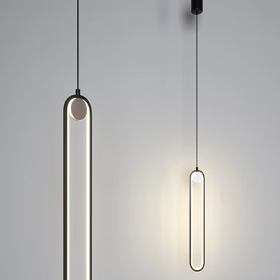 Modern Pendant Lights With Long Cylindrical Design And Soft Illumination 3d model