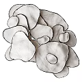 Unique Gray Textured Leather Pendants With Irregular Shapes For Home Decor