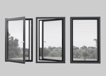 Modern window Aluminum alloy window casement window floor to ceiling window sliding window 3d model