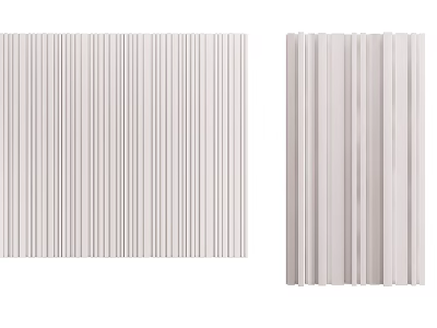 White Wall Panels In Different Styles For Interiors 3d model