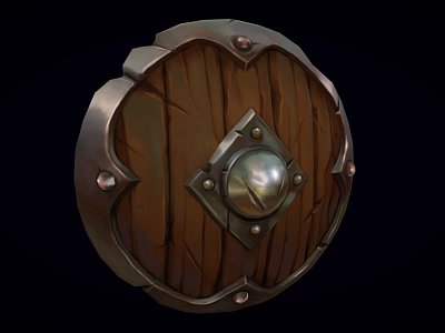 Weapon Class Wooden Shield 3d model