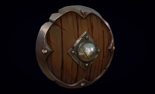 Weapon Class Wooden Shield 3d model