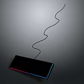 Black Wired Keyboard With Colorful RGB Backlight And Sleek Modern Design