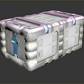 Household Storage Organizer Box Gray With Blue Accents And Durable Design
