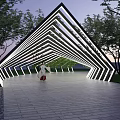 modern gallery shelf 3d model